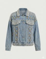 kadın kot ceket mavi