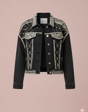 kadın kot ceket siyah