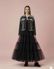 kadın kot ceket siyah 2