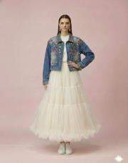 kadın tasarım kot ceket mavi 2