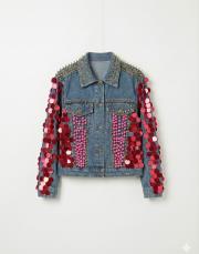 kadın kot ceket mavi