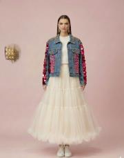 kadın kot ceket mavi 4