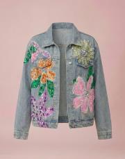 kadın tasarım kot ceket mavi