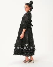 kadın kimono tasarım elbise siyah 6