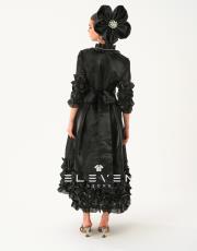 kadın kimono tasarım elbise siyah 7