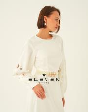 kadın saten elbise beyaz 3