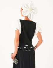 kadın  gül detay kısa kol elbise siyah 3