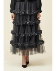 kadın tasarım tül etek siyah 4