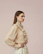 incili tasarım gömlek bej 2