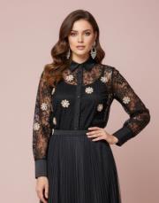 tasarım dantel gölek siyah