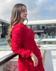 tasarım vintage tül elbise kırmızı 4