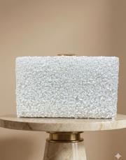 abiye tasarım çanta beyaz