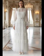 tasarım  tül elbise ekru