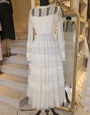 tasarım  tül elbise ekru 2