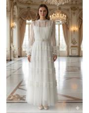 tasarım  tül elbise ekru 4