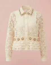 çiçek tasarım ceket krem