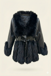 elegant tasarım kürk siyah