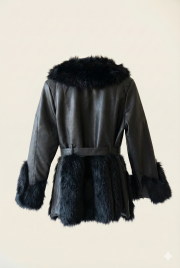 elegant tasarım kürk siyah 2