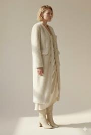 uzun kürk cepli gold düğme krem 2