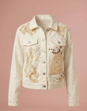 tasarım kot ceket ekru