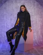 fermuar detay deri pantolon siyah