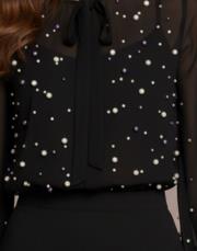 incili bluz ithal siyah 4