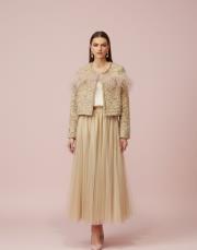 klasik tül etek krem