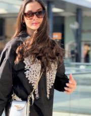 kelebek taş detay gömlek ithal siyah