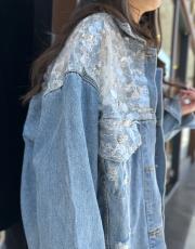 pulpayet detay kot ceket  ithal mavi 2