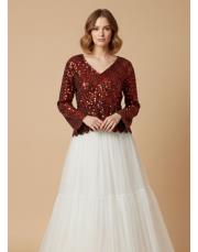 pullu bluz ithal kırmızı