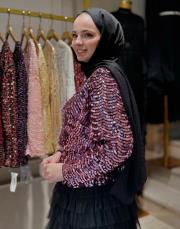 pullu bluz ithal pembe