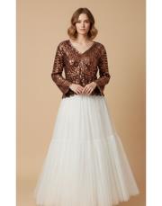 pullu bluz ithal gül kurusu 2