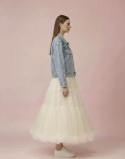 tasarım kurdela detay incili kot ceket mavi 3