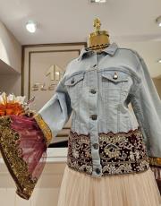 etnik kot ceket mavi 4