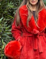 kürk ithal kırmızı