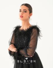 tasarım tüy detay abiye elbise siyah 2