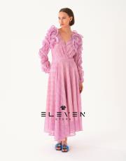 tasarım kol detay elbise mor 4