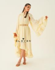 tasarım volanlı kol elbise krem 6