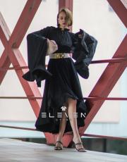 tasarım volanlı kol elbise siyah 5