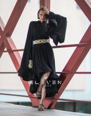 tasarım volanlı kol elbise siyah 7