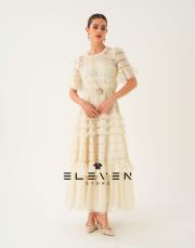 tasarım vintage organze elbise kısa kol ekru 2