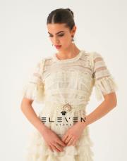 tasarım vintage organze elbise kısa kol ekru 4