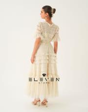 tasarım vintage organze elbise kısa kol ekru 5