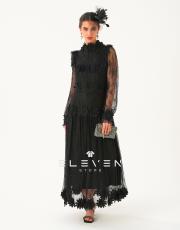 kadın  güpür detay spring  elbise siyah 4