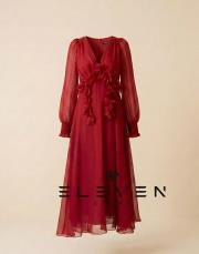 tasarım ipek detay ielbise bordo 2