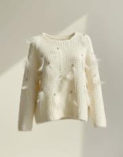 taş detay ithal kazak ekru 3