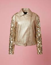 ceket deri ithal gold 2